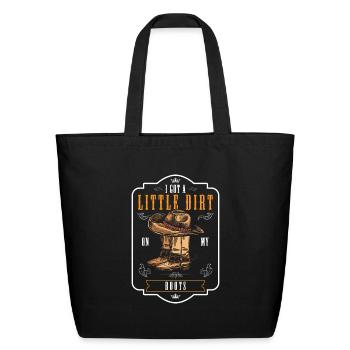 Cowboy Revolver Sheriff Star Gunslinger - Eco-Friendly Cotton Tote - black - Front