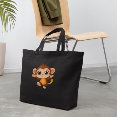 Dancing Baby Monkey Joyful - Eco-Friendly Cotton Tote