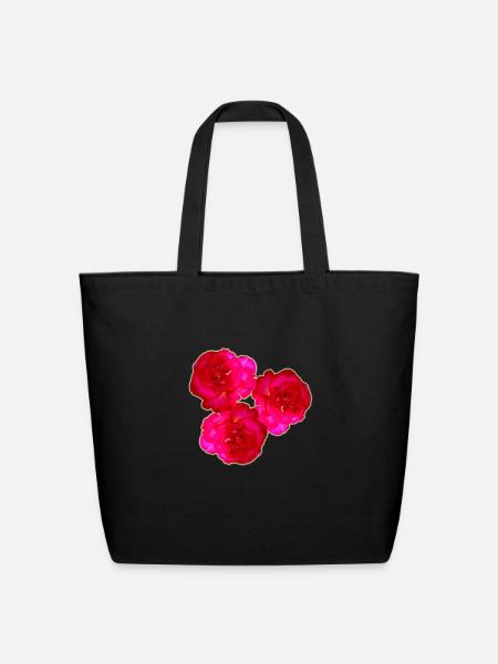 Roses from Holy land - Eco-Friendly Cotton Tote - black