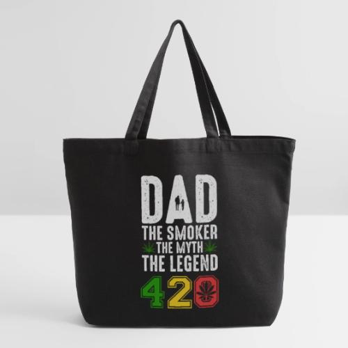 Gleeful Smoking dad The smoker the myth the legend - Eco-Friendly Cotton Tote