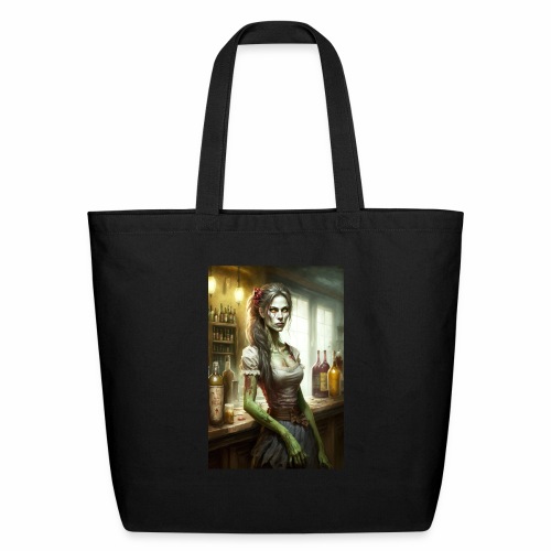 Zombie Bartender Girl 02: Zombies In Everyday Life - Eco-Friendly Cotton Tote