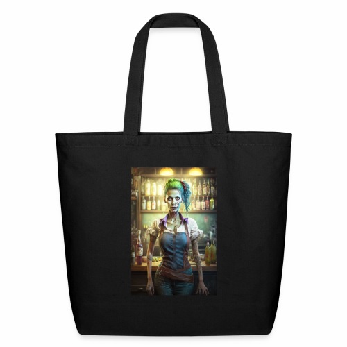 Zombie Bartender Girl 01: Zombies In Everyday Life - Eco-Friendly Cotton Tote