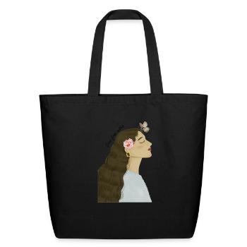 summer pink natures - Eco-Friendly Cotton Tote - black - Front