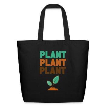 Plant A Tree For Climante Emergency - Eco-Friendly Cotton Tote - black - Front