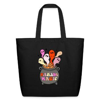 MAKING MAGIC png - Eco-Friendly Cotton Tote - black - Front