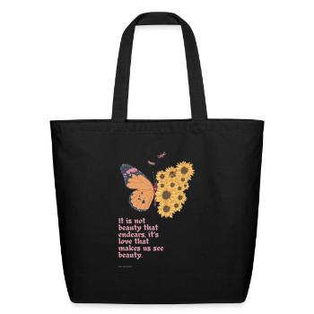 Love Is Beauty - Eco-Friendly Cotton Tote - black - Front