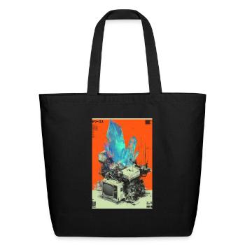Retro Tech Crystal Fusion - Eco-Friendly Cotton Tote - black - Front