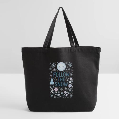 Follow the Snow – Cozy Winter Watercolor - Eco-Friendly Cotton Tote