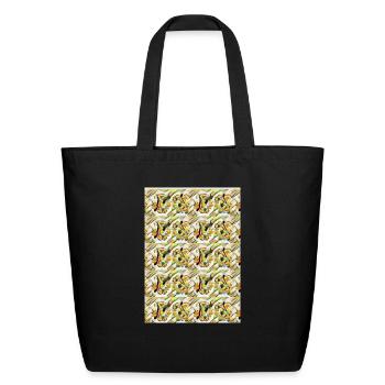 A variation of digital designs unique collection - Eco-Friendly Cotton Tote - black - Front
