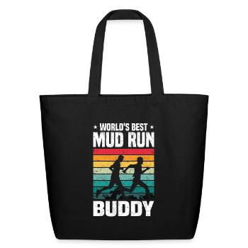 Mud racing - Eco-Friendly Cotton Tote - black - Front
