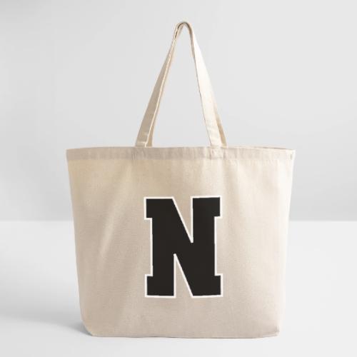 Varsity Letter N Athletic Font Graphic - Eco-Friendly Cotton Tote