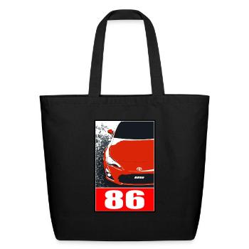 Toyota 86 (2) - Eco-Friendly Cotton Tote - black - Front
