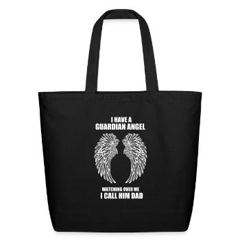 GUARDIAN ANGEL DAD - Eco-Friendly Cotton Tote - black - Front