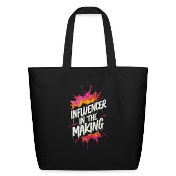 Influencer in the making - Eco-Friendly Cotton Tote - black - Front
