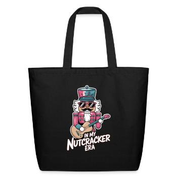 In My Nutcracker Era Nutcracker With Guitar - Eco-Friendly Cotton Tote - black - Front