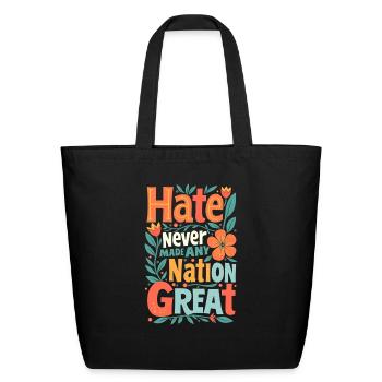 anti trump - Eco-Friendly Cotton Tote - black - Front