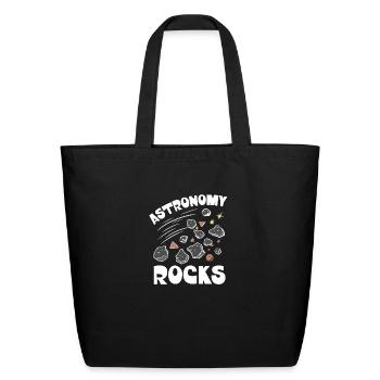 Astronomy Rocks - asteroids, cosmology, space - Eco-Friendly Cotton Tote - black - Front