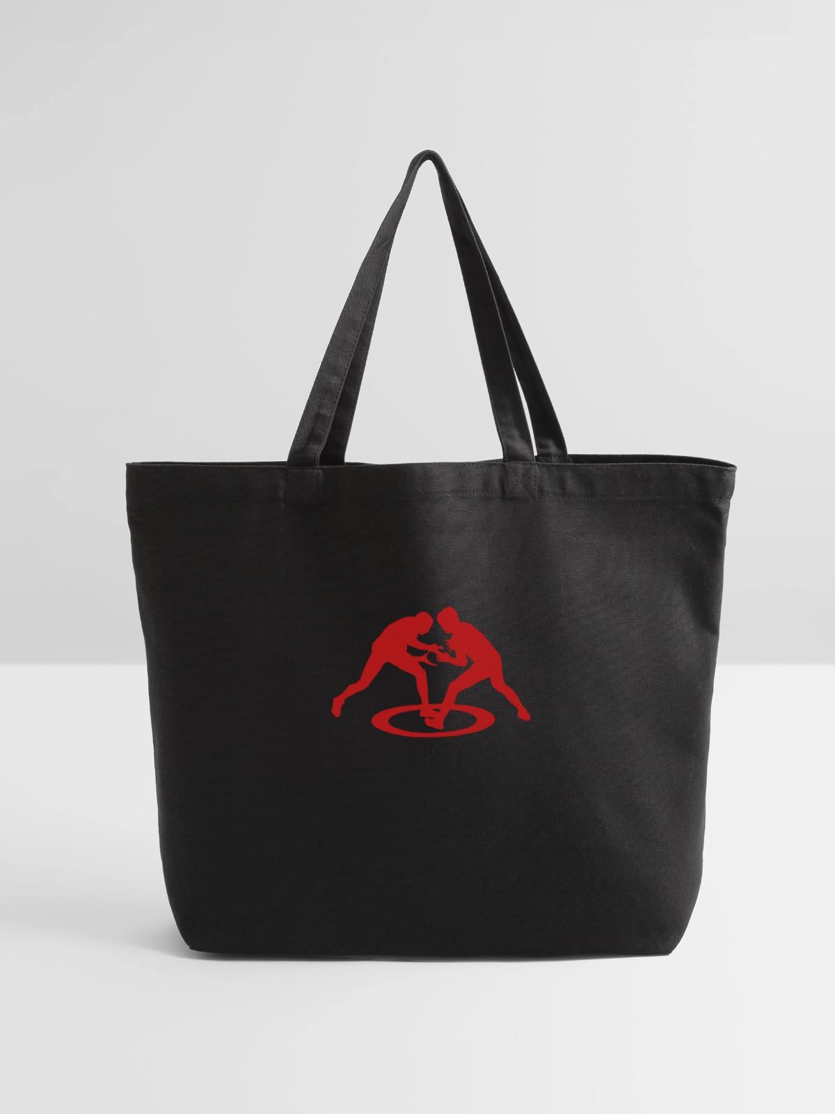 Wrestling, freestyle wrestling - Eco-Friendly Cotton Tote - black - Front