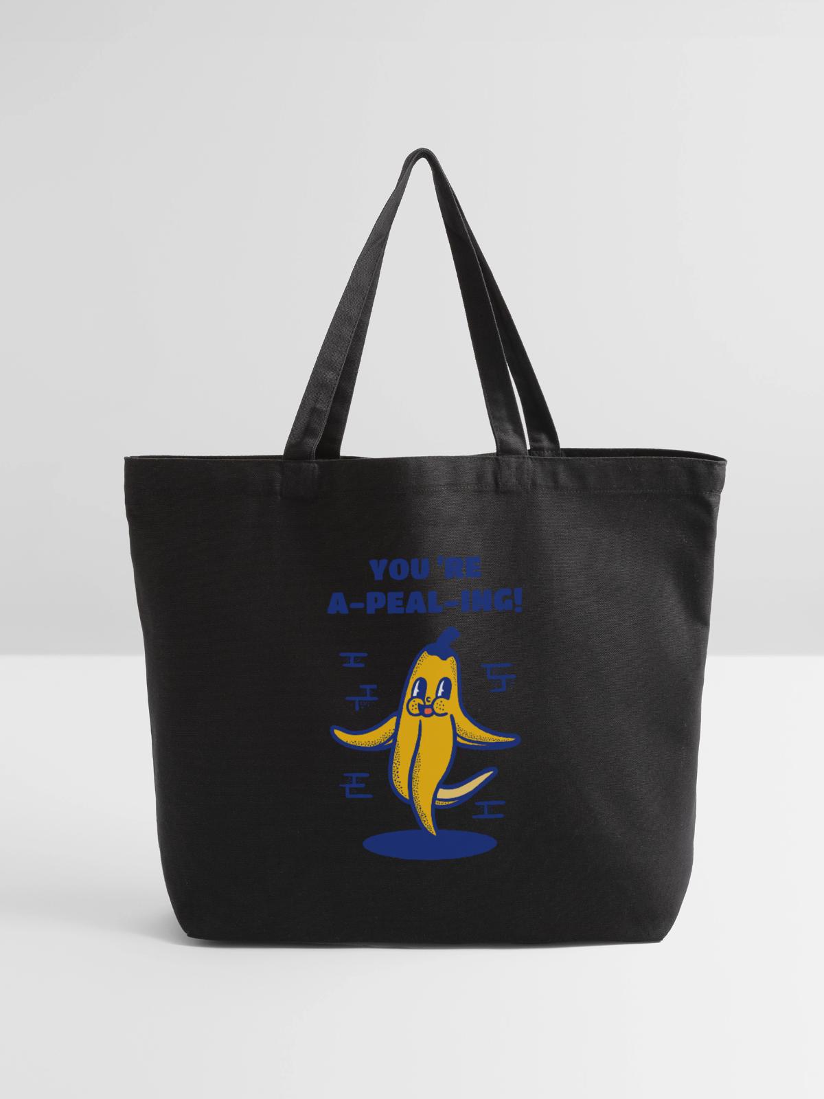 So Appealing - Eco-Friendly Cotton Tote - black - Front
