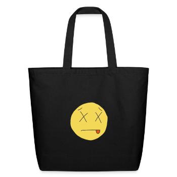 Gou Smiley Original - Eco-Friendly Cotton Tote - black - Front