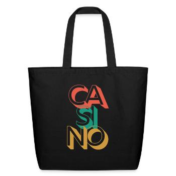Retro Casino - Eco-Friendly Cotton Tote - black - Front