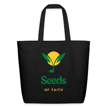 Seeds of faith - Eco-Friendly Cotton Tote - black - Front