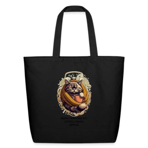 Powered by Sarcasm Cat Tee - Eco-Friendly Cotton Tote