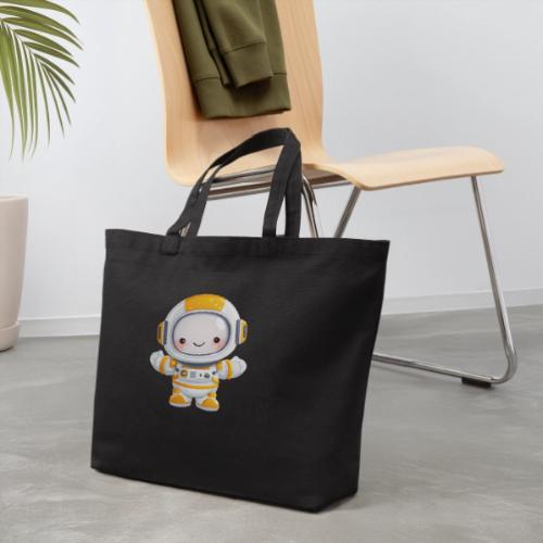 Cute Cartoon Baby Astronaut in White and Yellow - Eco-Friendly Cotton Tote