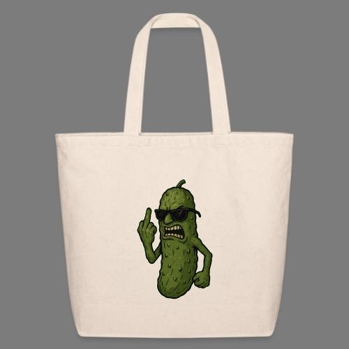Angry Pickle Flipping the Bird - Eco-Friendly Cotton Tote