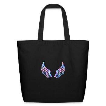 Angle Wings - Eco-Friendly Cotton Tote - black - Front