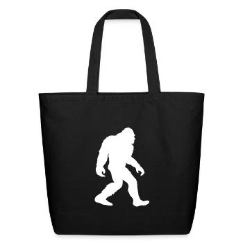 Sasquatch Bigfoot - Eco-Friendly Cotton Tote - black - Front