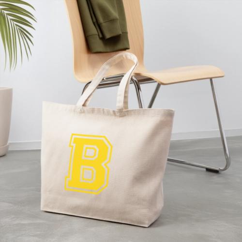 Letter B – Capital Athletic Alphabet Monogram - Eco-Friendly Cotton Tote