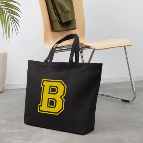 Letter B – Capital Athletic Alphabet Monogram - Eco-Friendly Cotton Tote