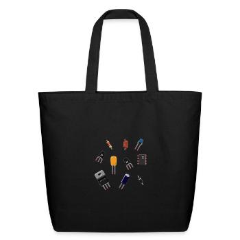 Basic Electronic Components - Eco-Friendly Cotton Tote - black - Front