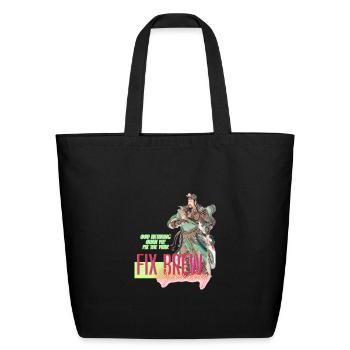 futuristic shirt - Eco-Friendly Cotton Tote - black - Front