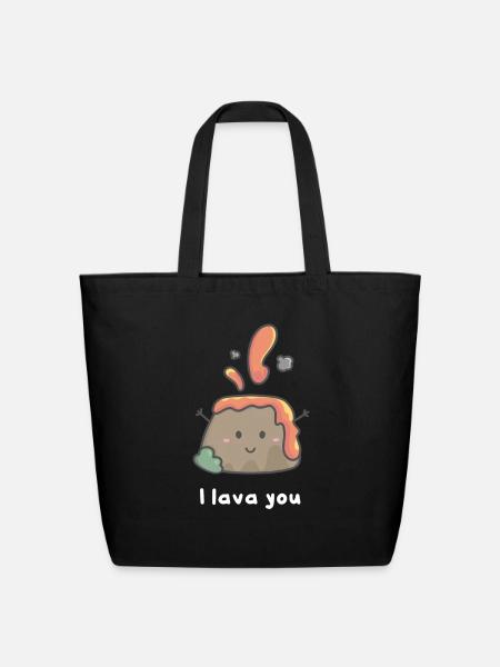 I Lava You - Eco-Friendly Cotton Tote - black