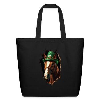 Horse - Eco-Friendly Cotton Tote - black - Front