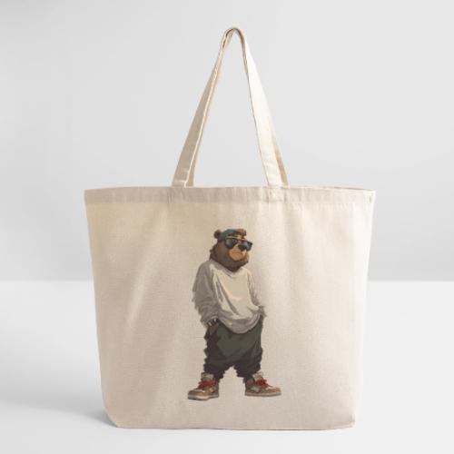 Urban Streetwear Bear Cool Apparel Design - Eco-Friendly Cotton Tote