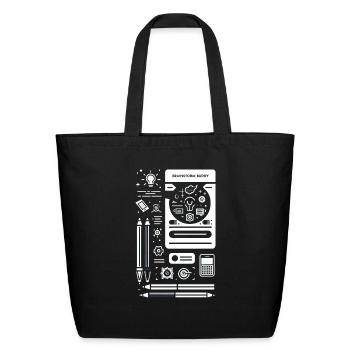Brainstorm Buddy 8 - Eco-Friendly Cotton Tote - black - Front
