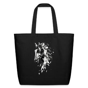 Horse - Eco-Friendly Cotton Tote - black - Front
