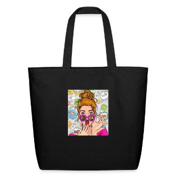 Girl - Eco-Friendly Cotton Tote - black - Front