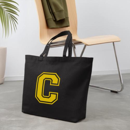 Letter C – Capital Athletic Alphabet Monogram - Eco-Friendly Cotton Tote