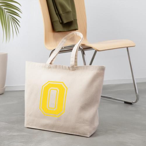 Letter O – Capital Athletic Alphabet Monogram - Eco-Friendly Cotton Tote