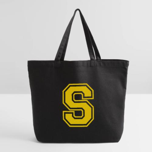 Letter S – Capital Athletic Alphabet Monogram - Eco-Friendly Cotton Tote