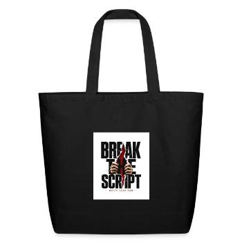 Break The Script: Write Your Own - Eco-Friendly Cotton Tote - black - Front
