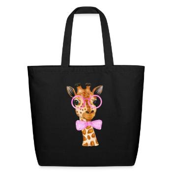 jungleanimalsB031 - Eco-Friendly Cotton Tote - black - Front