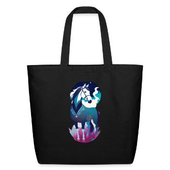 Horse design with a great background - Eco-Friendly Cotton Tote - black - Front
