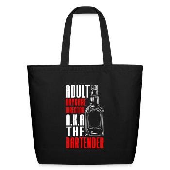 Bartender Cocktail Job Waiter - Eco-Friendly Cotton Tote - black - Front