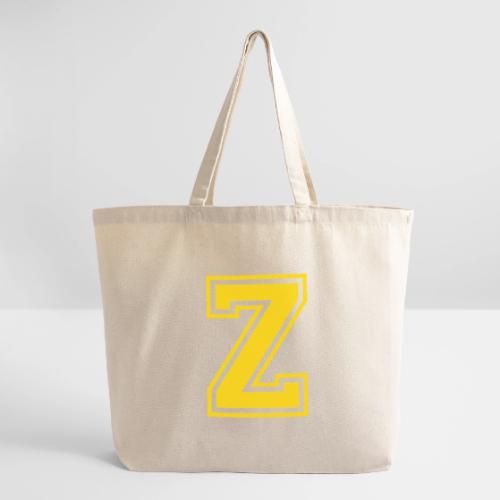 Letter Z – Capital Athletic Alphabet Monogram - Eco-Friendly Cotton Tote