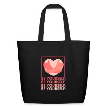 Be yourself - Eco-Friendly Cotton Tote - black - Front